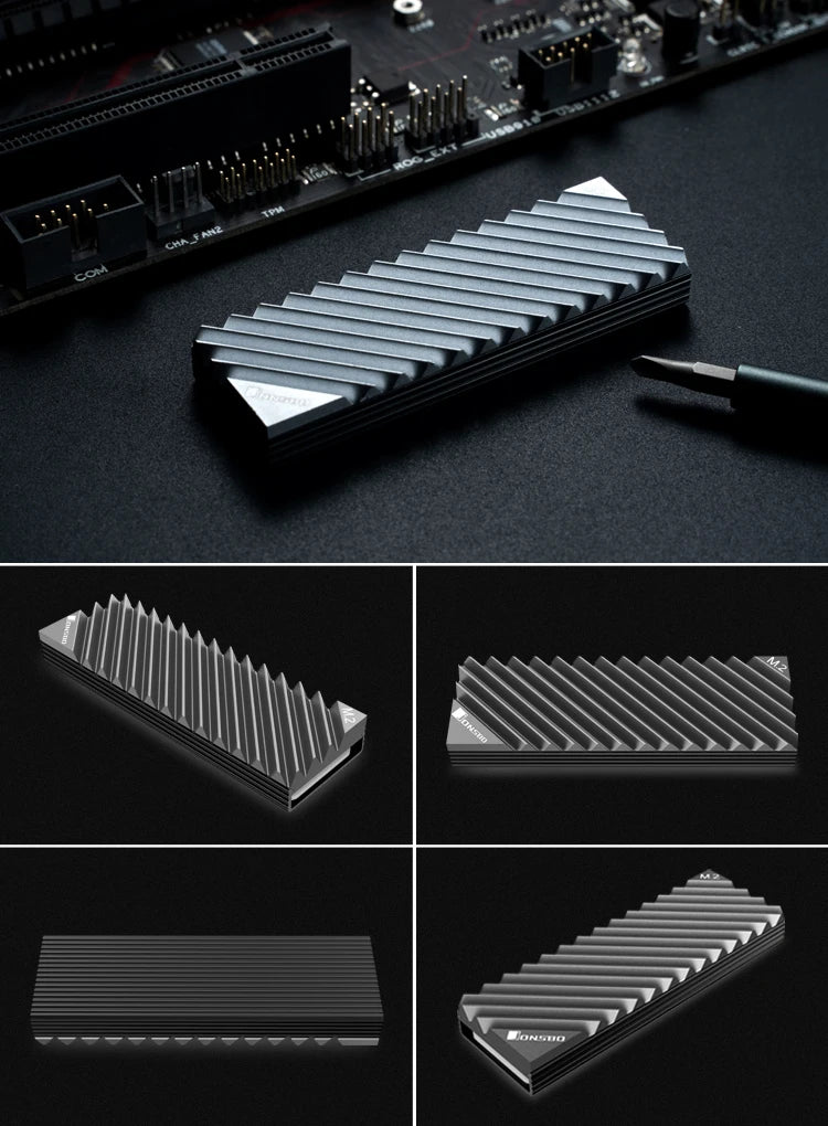 JONSBO M.2 2280 Solid State Hard Disk Aluminum Heatsink with Thermal Pad for m2 Desktop PC Thermal Gasket PC Accessories