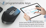Rapoo 9900M Multi-Mode Bluetooth Wireless Keyboard and Mouse Combo Connect Up to 4 Devices Ultra-Slim Keyboard and Laser Mouse
