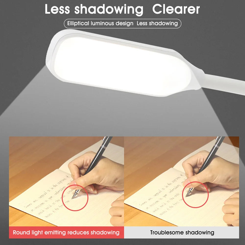 Rechargeable Book Reading Light Lamp, LED Book Light for Reading in Bed - Eye Caring Adjustable Brightness 3 Color Temperatures
