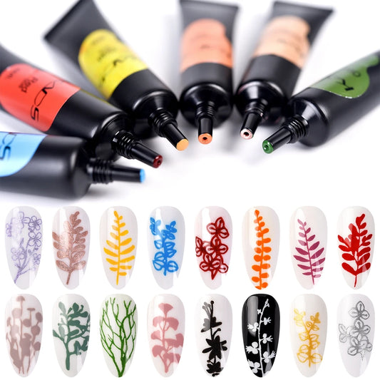Esmalte en gel para estampación KADS de 8 ml, esmalte de uñas en gel para estampación, esmalte de uñas UV blanco y negro, herramienta para placa de estampación.
