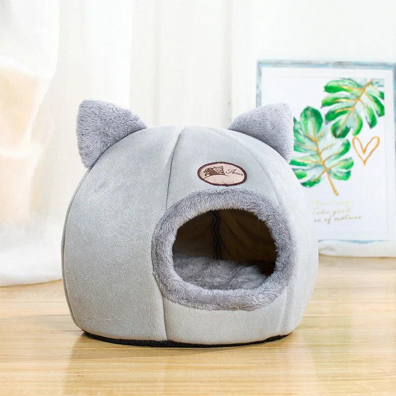 New Deep Sleep Comfort In Winter Cat Bed Little Mat Basket Small Dog House Products Pets Tent Cozy Cave Nest Indoor Cat Bed