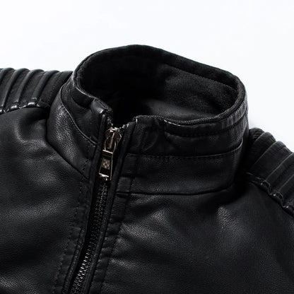 Chaqueta de cuero vintage informal para hombre, diseño de moda de primavera y otoño, con bolsillo para motociclista, talla 4XL-M, 2021