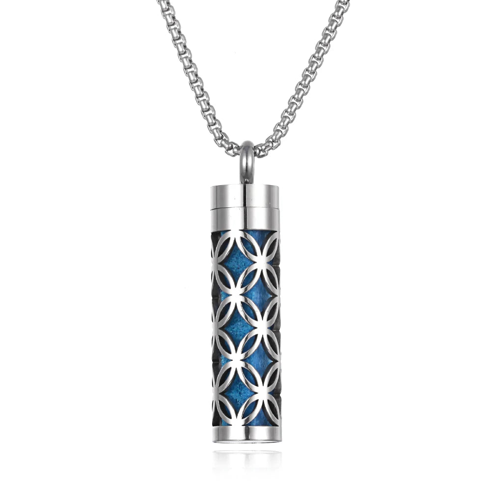 Stainless Steel Aromatherapy Necklace Diffuser Pendant Aroma Diffuser Locket Perfume Essential Oil Diffuser Pendant Necklace