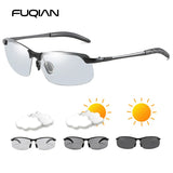 Fashion Half Frame Photochromic Sunglasses Men Women Classic Chamelon Polarized Sun Glasses Male Vintage Fishing Driving Shades