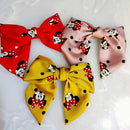 Girls' Wide-Brimmed Mickey Bow Hairpin, All-Match Minnie Hairpin, Handmade Fabric, Spring Clip, Cute Girls' Accessories, New 