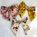 Girls' Wide-Brimmed Mickey Bow Hairpin, All-Match Minnie Hairpin, Handmade Fabric, Spring Clip, Cute Girls' Accessories, New 