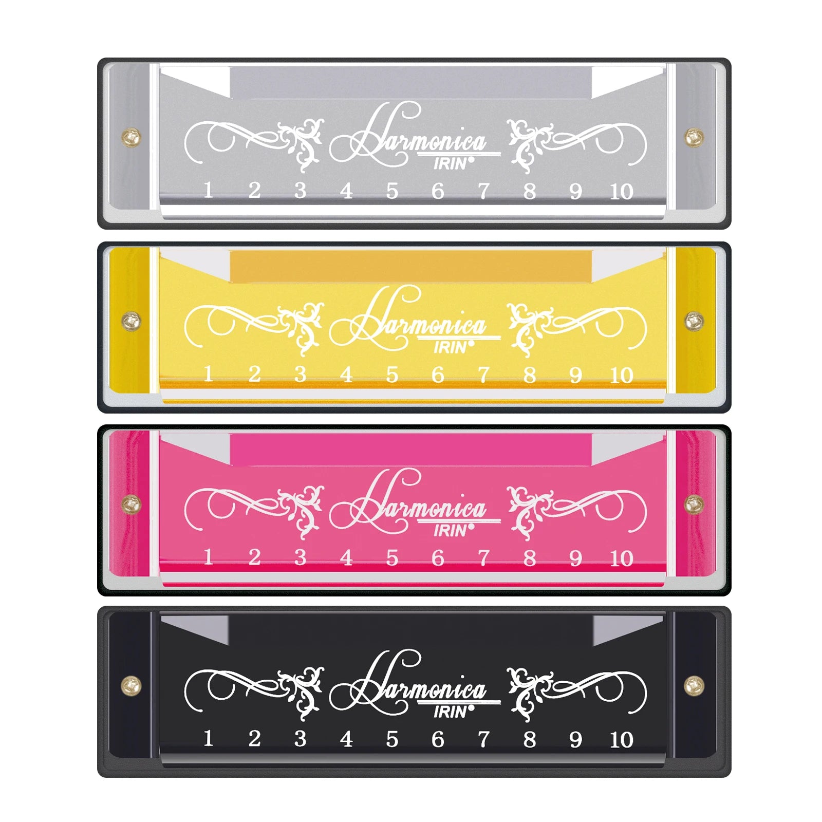 Armónica profesional con estuche para principiantes, 10 agujeros, 20 tonos, color, tono C, armónicas Hohner, regalo de Navidad 
