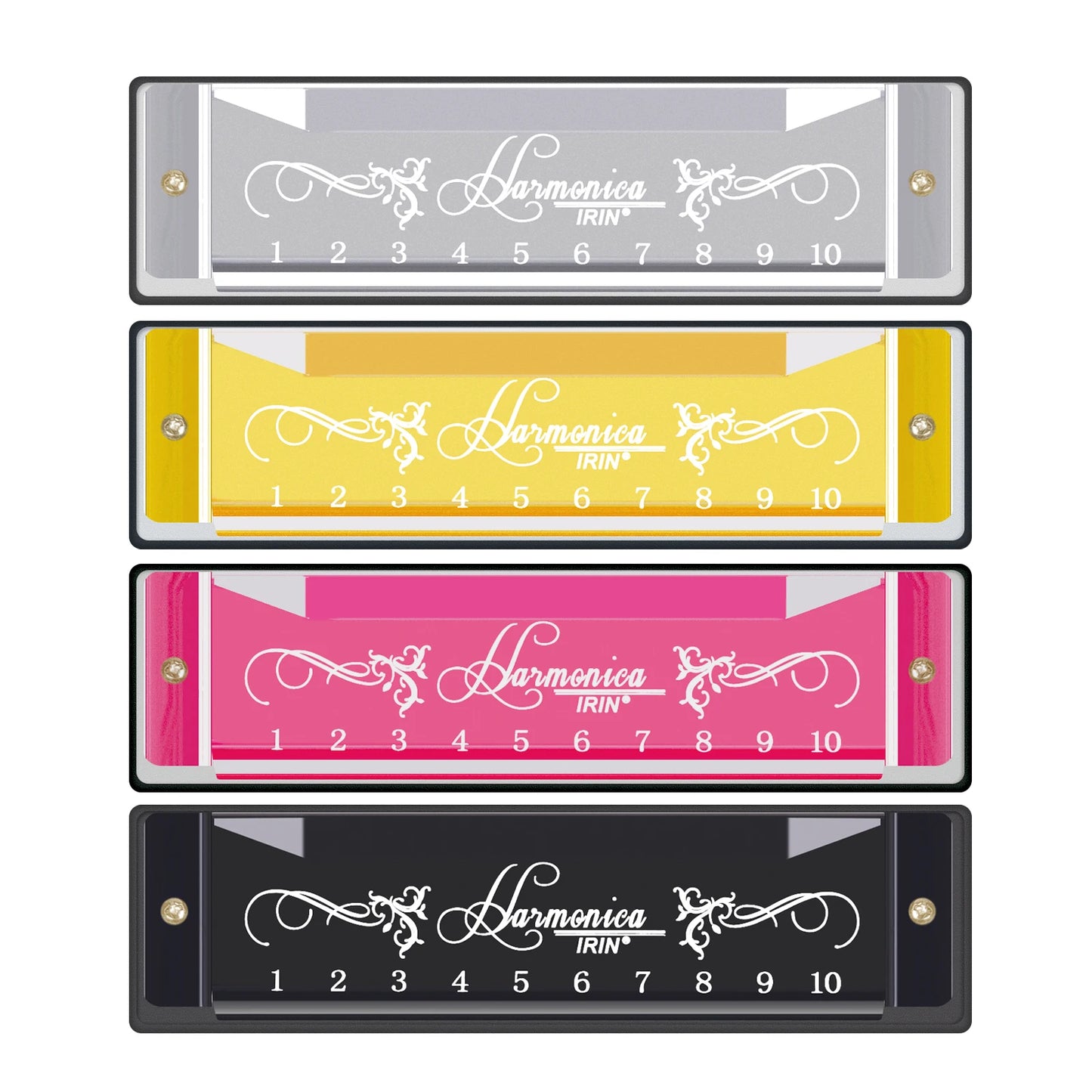 Armónica profesional con estuche para principiantes, 10 agujeros, 20 tonos, color, tono C, armónicas Hohner, regalo de Navidad 