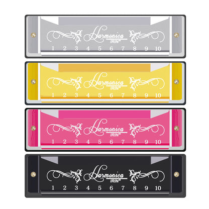 Armónica profesional con estuche para principiantes, 10 agujeros, 20 tonos, color, tono C, armónicas Hohner, regalo de Navidad 