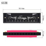 Armónica profesional con estuche para principiantes, 10 agujeros, 20 tonos, color, tono C, armónicas Hohner, regalo de Navidad 