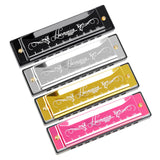 Armónica profesional con estuche para principiantes, 10 agujeros, 20 tonos, color, tono C, armónicas Hohner, regalo de Navidad 