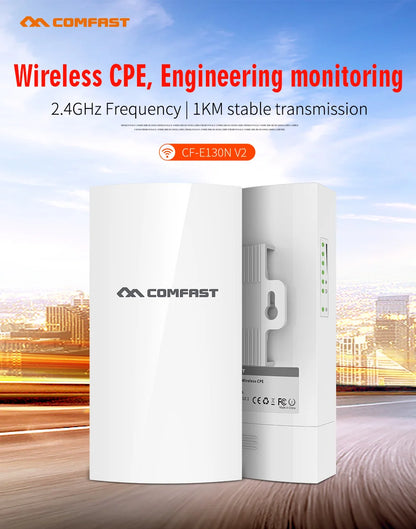 300Mbps Outdoor Bridge 2.4Ghz 15V/48V POE Power WIFI CPE 1-5KM Stable Transmission WiFi Repeater For Long Range IP Camera