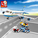 Avión de carga urbano, almacenamiento de aviones, aeropuerto, Airbus, avión, avión, bloques de construcción creativos técnicos, juguetes educativos para niños