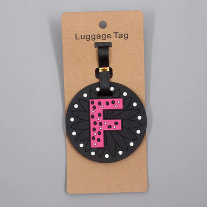 Newest Cute 26 Letters Luggage Travel Accessories Tag Silica Gel Suitcase ID Addres Holder Baggage Boarding Tag Portable Label