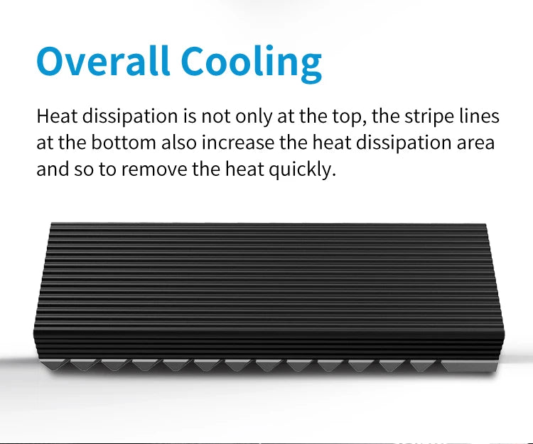 JONSBO M.2 2280 Solid State Hard Disk Aluminum Heatsink with Thermal Pad for m2 Desktop PC Thermal Gasket PC Accessories