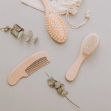 Newborn Baby Natural Wooden Boys Girls Soft Wool Hair Brush Head Comb Infant Head Massager Portable Bath Brush Comb For Kids