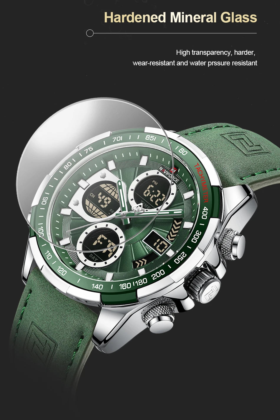 NAVIFORCE Fashion Military Watches for Men Luxury Original Sports Chronograph Watch Waterproof Quartz Clock Digital WristWatch