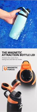 FEIJIAN LKG Thermos Double Wall Vacuum Flask With Magnetic Lid Outdoor Sport Water Bottle Stainless Steel Thermal Mug Leak Proof