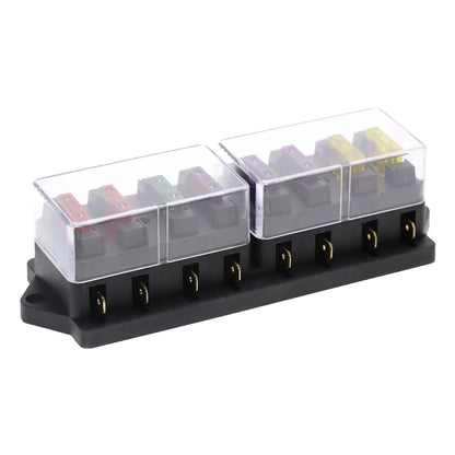 4/6/8/10/12 Way Car Fuse Holder Car Fuse Box Truck Auto Blade  with 4/6/8/10/12 Fuses for 12V 32V ATO Standard Circuit