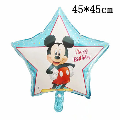 Globos gigantes de Mickey y Minnie Mouse, dibujos animados de Disney, globos de aluminio, baby shower, decoraciones para fiestas de cumpleaños, juguetes clásicos para niños, regalo de globo aerostático 