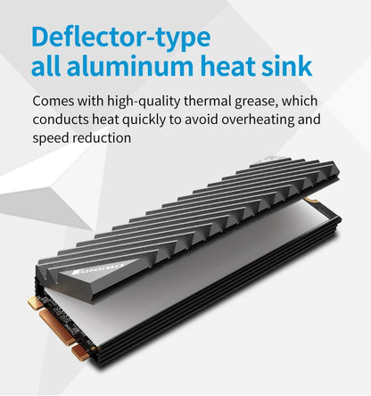 JONSBO M.2 2280 Solid State Hard Disk Aluminum Heatsink with Thermal Pad for m2 Desktop PC Thermal Gasket PC Accessories