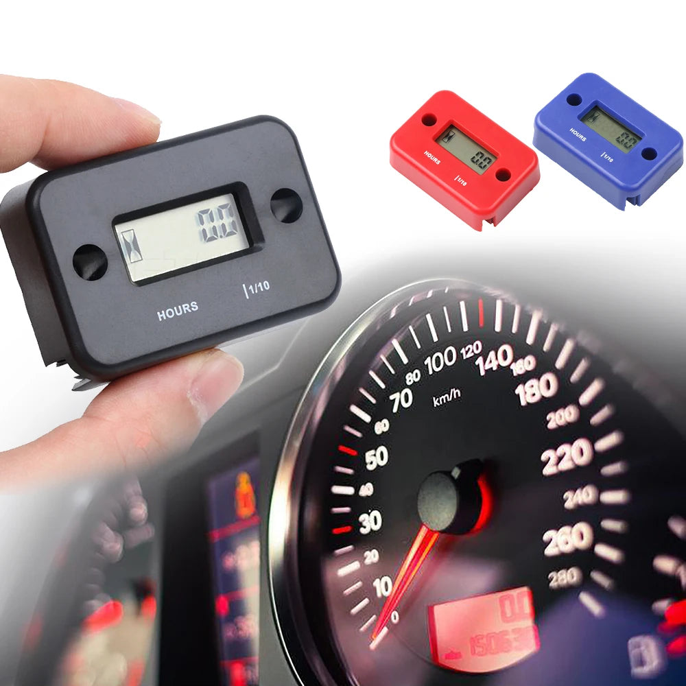 Digital Hour Meter LCD Counter For ATV Motorcycle Instruments Clocks Snowmobile Boat Generator Bike Car Accessories