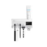 Toothbrush Holder Toothpaste Dispenser Solar Energy Bathroom Toothbrush Storage Box Multi-function Storage Holder USB Charge