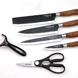 Herramientas de Juego de cuchillos de cocina de acero inoxidable, cuchillo de cocina forjado, tijeras, pelador de cerámica, rebanador de Chef, cuchillo de pelar Nakiri, estuche de regalo
