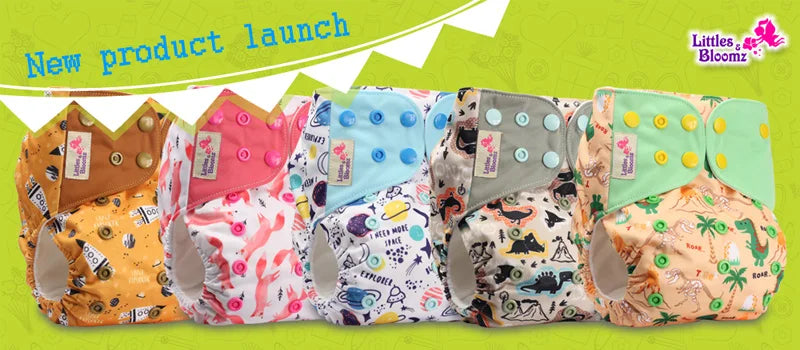 [Littles&amp;Bloomz] Insertos lavables reutilizables, protectores de refuerzo para pañales de tela de bolsillo real, inserto de microfibra de carbón de bambú