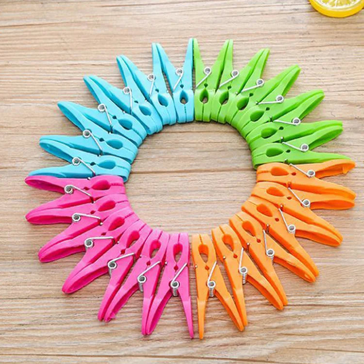 24Pcs High Quality Laundry Clothespins for Towels Socks Clips for Bed Sheet Hangers Racks Clip Clothes Pin Kitchen Home Supplies