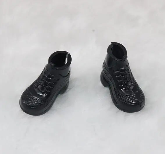 HOUZIWA White Black OB11 Doll Shoes Plastic