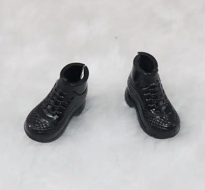 HOUZIWA White Black  OB11 Doll Shoes Plastic