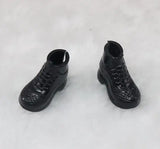 HOUZIWA White Black OB11 Doll Shoes Plastic