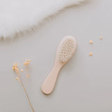 Newborn Baby Natural Wooden Boys Girls Soft Wool Hair Brush Head Comb Infant Head Massager Portable Bath Brush Comb For Kids