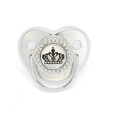 Luxo bebê recém-nascido chupeta coroa de strass chupeta infantil mordedor silicone chupeta titular manequim chuveiro do bebê presente