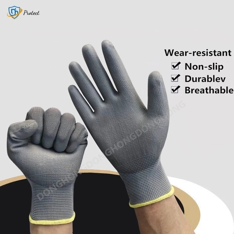 10-30 pairs of nitrile safety coated work gloves, PU gloves and palm coated mechanical work gloves, obtained CE EN388