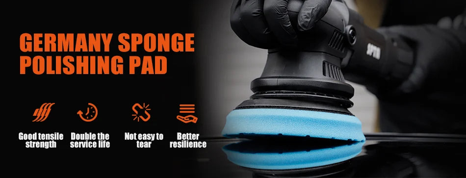 (Bulk Sales) SPTA 3"(80mm)/5"(125mm)/6"(150mm) Hex-Logic Car Sponge Polishing Buffing Pads For DA/RO/GA Auto Buffer Polisher