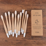 Children 10 Pieces Colorful Bamboo Toothbrush Nylon Bristle Eco Paint Toothbrush Kids Arosse a Dent Bambou Vegan Tooth Dental