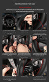 38cm 15inch Car Steering Wheel Braid Cover Artificial leather Needles And Thread Soft Non-slip Auto Interior Accessories Kits