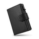 YATBEST Card Holder Wallet  Slim Minimalist Pop Up Leather Men Wallets RFID Blocking Metal Bank Card Case with Coins Pocket