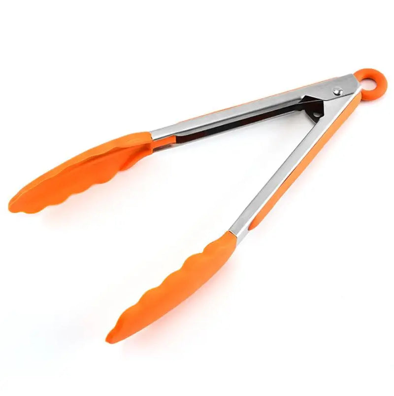 Silicone Food Tong Stainless Steel Kitchen Tongs Silicone Non-slip Cooking Clip Clamp BBQ Salad Tools Grill Kitchen Accessories