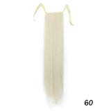 32inches Synthetic Ponytail Hair Extension Clip in Fake Wig Hairpiece Blonde Wrap Around Pigtail Long Smooth Overhead Pony Tail