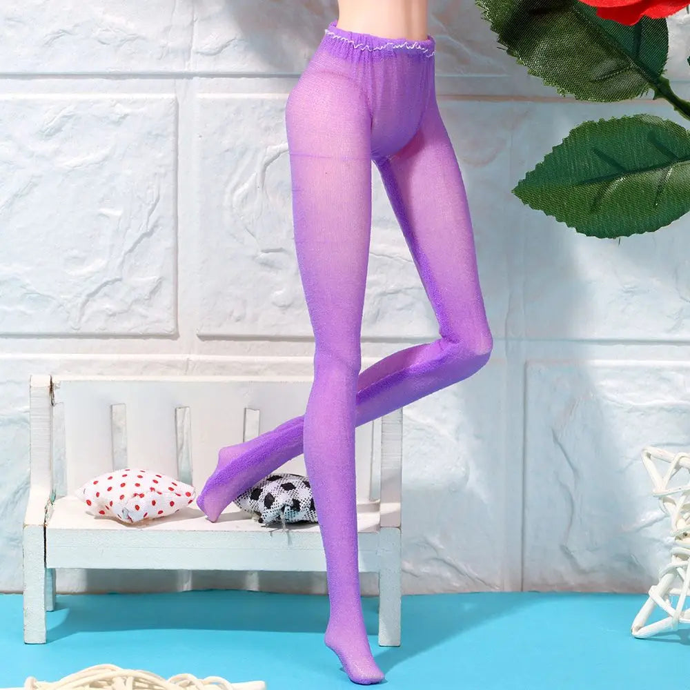 Mini Elastic Leggings Doll Silk Stockings Dolls Pantyhose Colorful Pantyhose Bottoms Socks Miniature Clothes Suits 1/6
