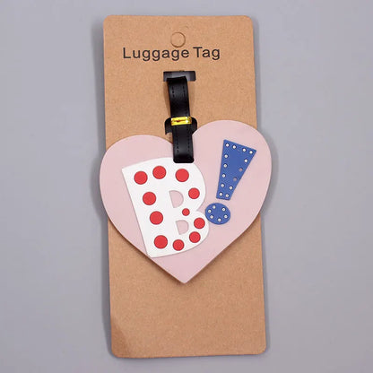 Newest Cute 26 Letters Luggage Travel Accessories Tag Silica Gel Suitcase ID Addres Holder Baggage Boarding Tag Portable Label