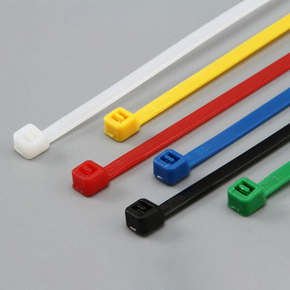 100PCS 3/4/5 Series Self-Lock Cable Ties Plastic Nylon Cable Ties Fasten Loop Cable Organizer Nine Colors Binding Belt