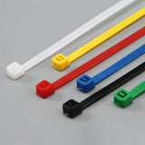 Bridas de nailon de plástico con autobloqueo, serie 3/4/5, 100 unidades, organizador de cables con bucle de sujeción, correa de sujeción de nueve colores