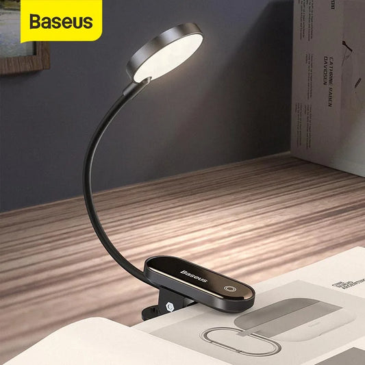Baseus LED Desk Lamp Clip-On Night Light Reading Computer Keyboard Illuminated Eye Protection Lamp with USB Charging for Bedroom