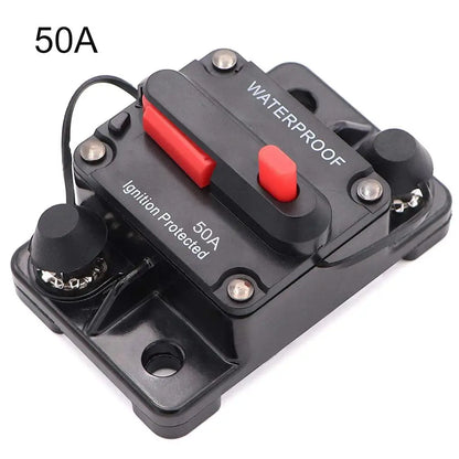 30A 40A 50A 60A 70A 80A 100A 120A 150A 200A 250A 300A AMP Circuit Breaker Fuse Reset 12-48V DC Car Boat Auto Waterproof