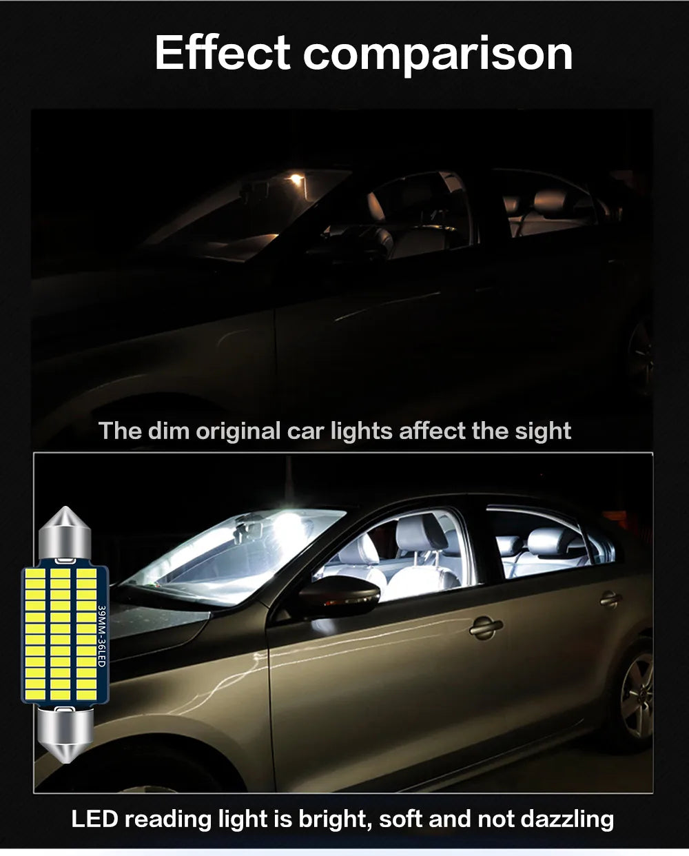 1pcs Festoon 31mm 36mm 39mm 42mm Car interior lights ceiling light License Plate Lamp Internal reading light Map light Dome lamp