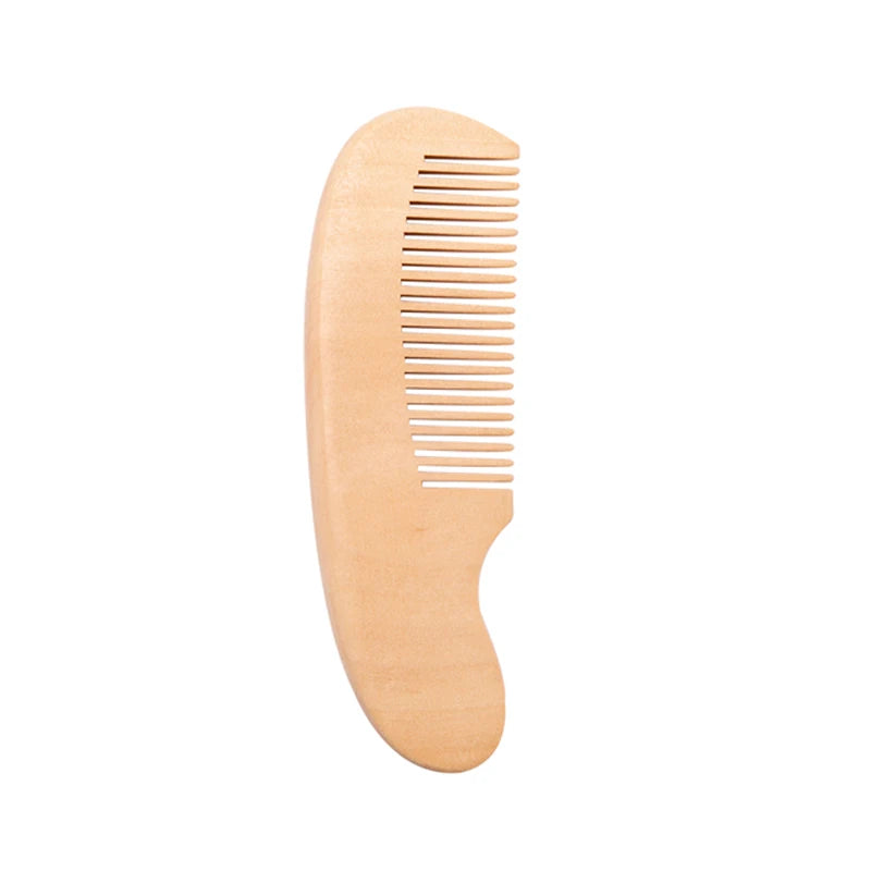 Newborn Baby Natural Wooden Boys Girls Soft Wool Hair Brush Head Comb Infant Head Massager Portable Bath Brush Comb For Kids